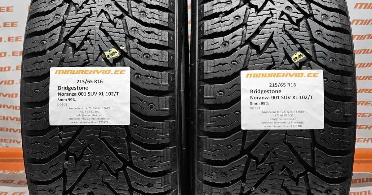 Used studded tire 215/65R16 Bridgestone Noranza 001 SUV XL 102/T