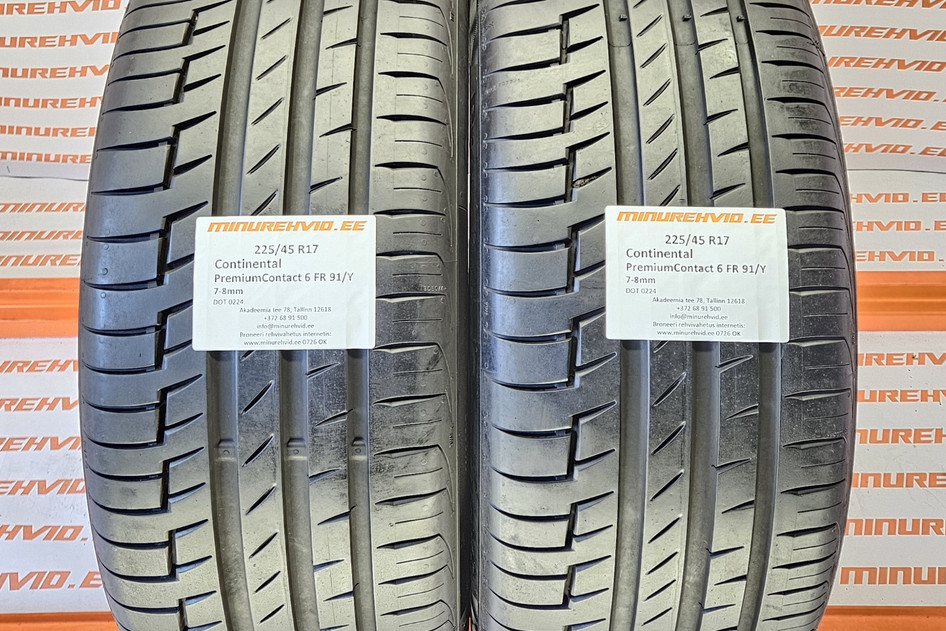 Used summer tire 225/45R17 Continental PremiumContact 6 FR 91/Y