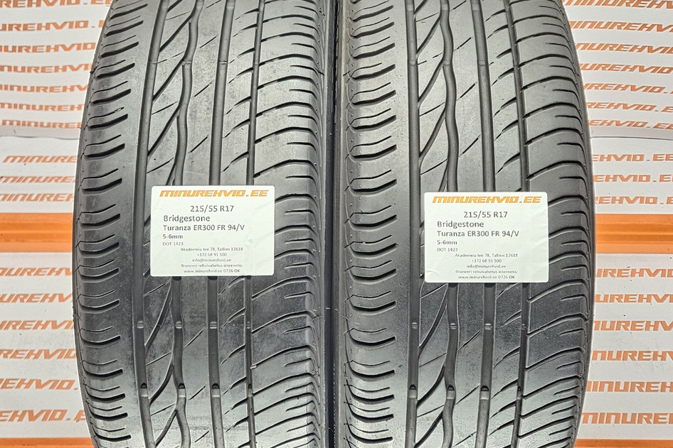Used summer tire 215/55R17 Bridgestone Turanza ER300 FR 94/V