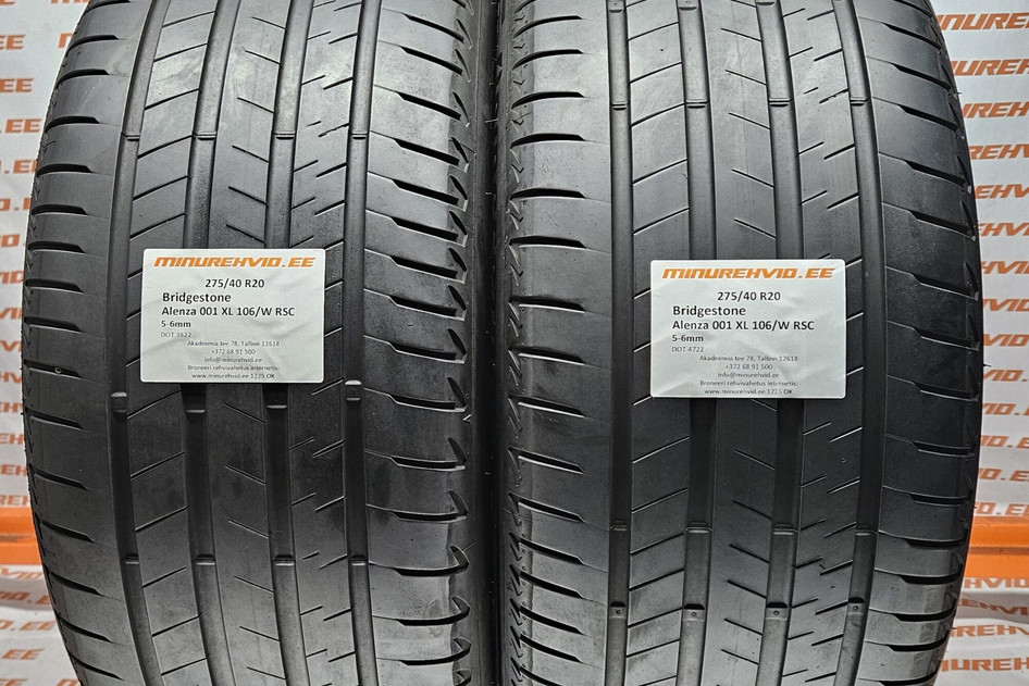 Lietots summer tire 275/40R20 Bridgestone Alenza 001 XL 106/W RSC