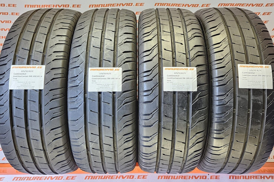 Kasutatud suverehv 225/55R17 Continental ContiVanContact 200 109/107 H 2x22 1x23 1x24