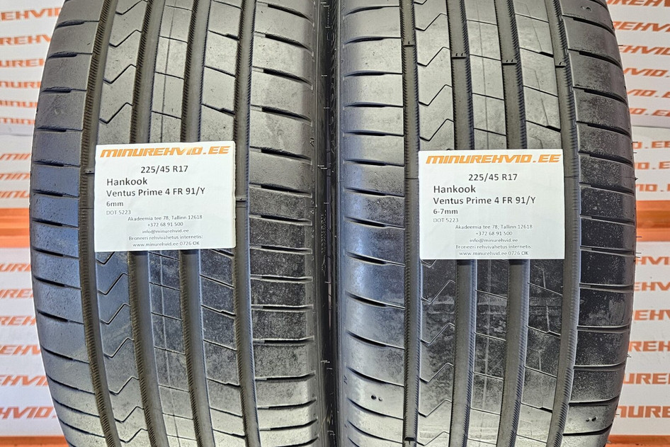 Used summer tire 225/45R17 Hankook Ventus Prime 4 FR 91/Y 5223