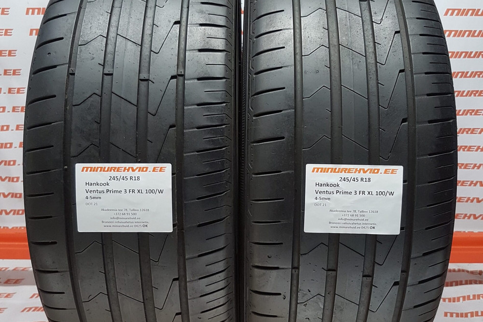Used summer tire 245/45R18 Hankook Ventus Prime 3 FR XL 100/W