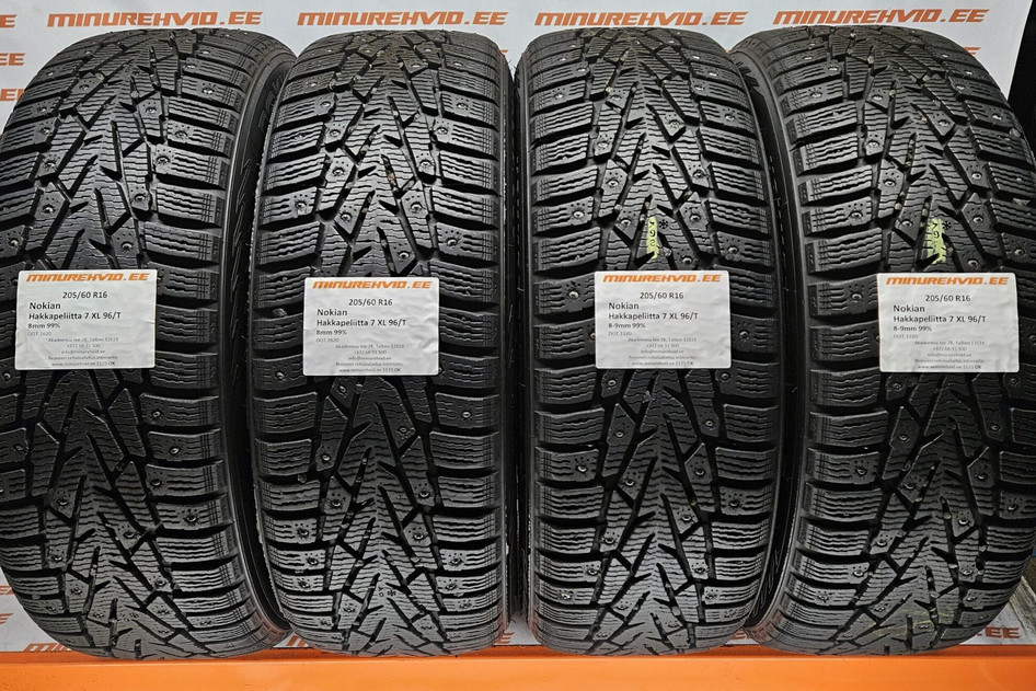 Lietots studded tire 205/60R16 Nokian Hakkapeliitta 7 XL 96/T