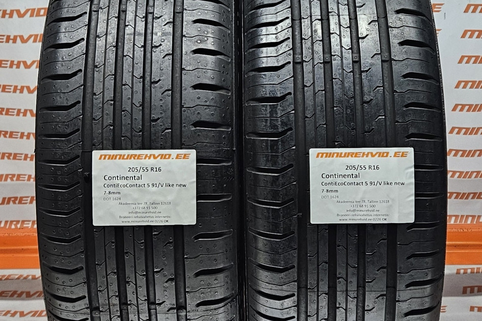 Kasutatud suverehv 205/55R16 Continental ContiEcoContact 5 91/V like new 1624
