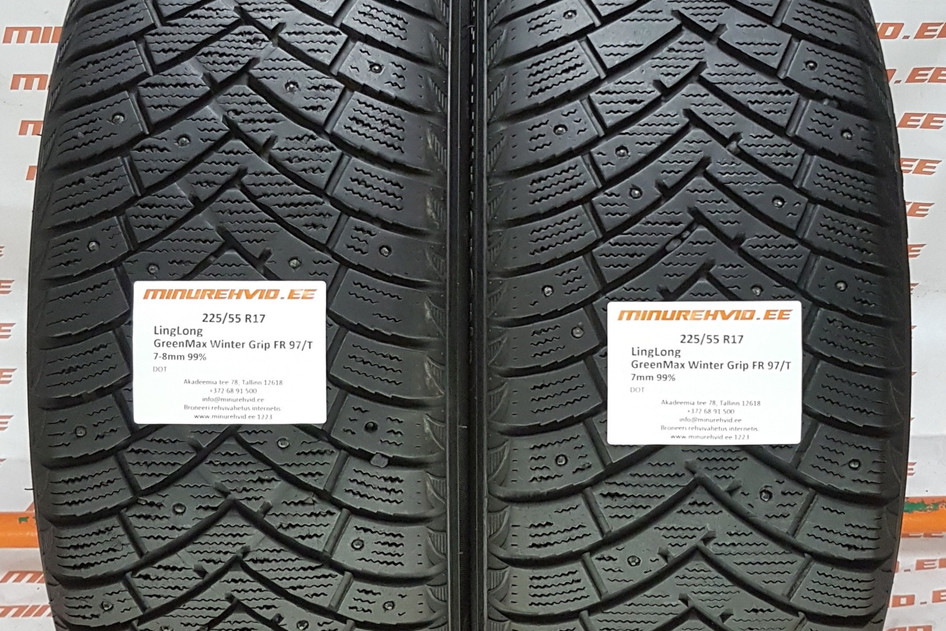 Used studded tire 225/55R17 LingLong GreenMax Winter Grip FR 97/T