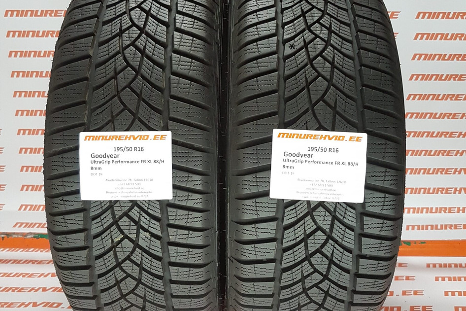 Used studless winter tire 195/50R16 GoodYear UltraGrip Performance FR XL 88/H
