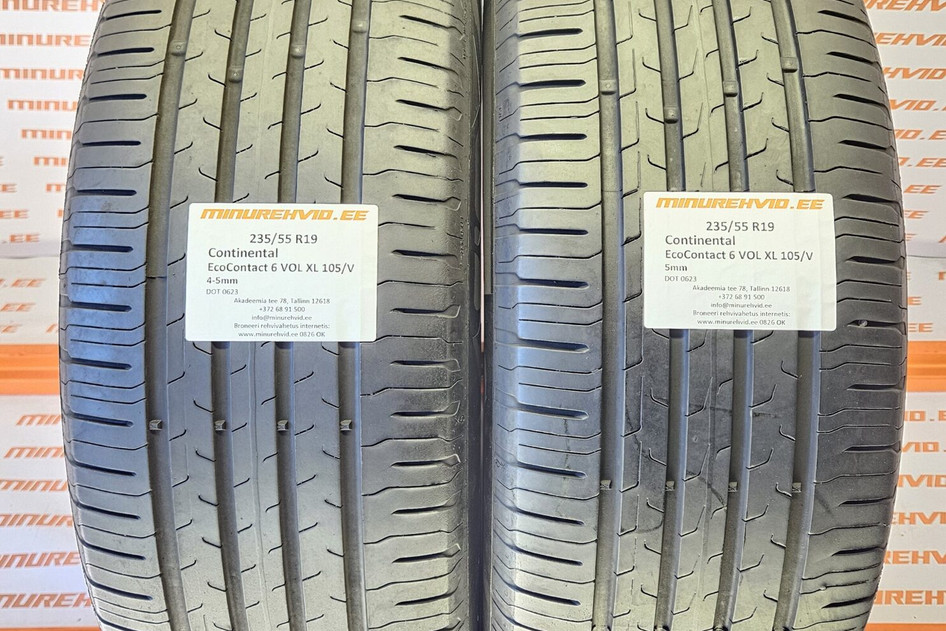Used summer tire 235/55R19 Continental EcoContact 6 VOL XL 105/V 2x4423 2x0623