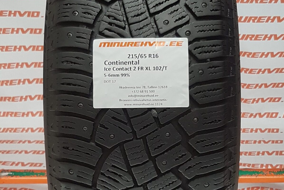 Used studded tire 215/65R16 Continental IceContact 2 FR XL 102/T