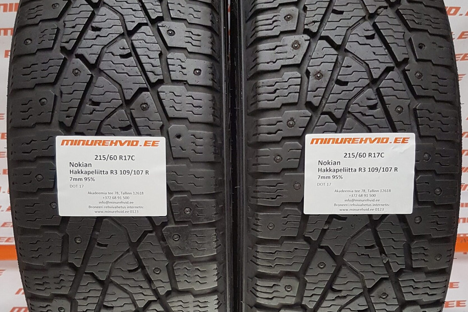 Used studded tire 215/60R17 Nokian Hakkapeliitta C3 109/107 R.