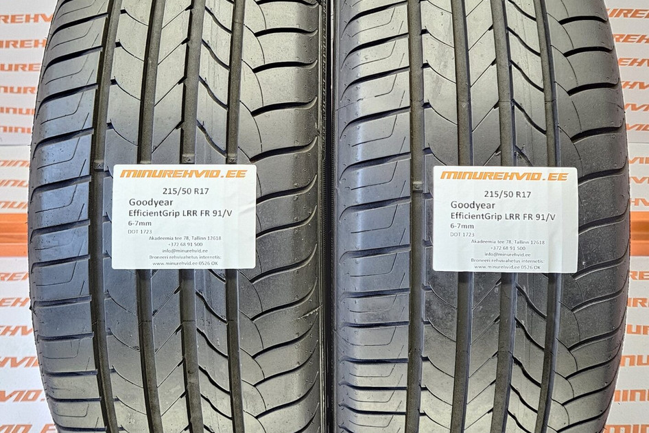 Подержанный летняя шина 215/50R17 GoodYear EfficientGrip LRR FR 91/V