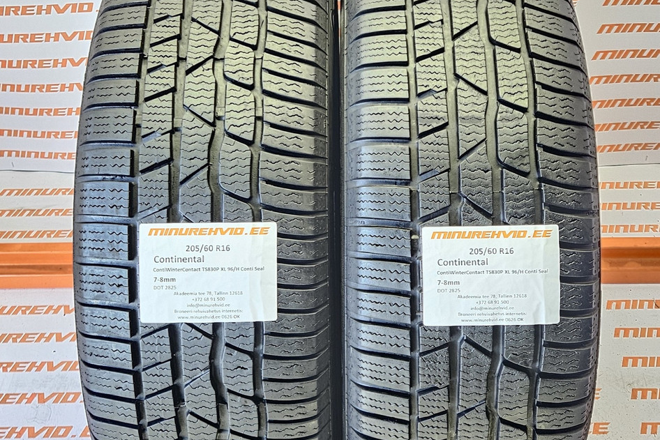 Kasutatud lamellrehv 205/60R16 Continental ContiWinterContact TS830P XL 96/H Conti Seal