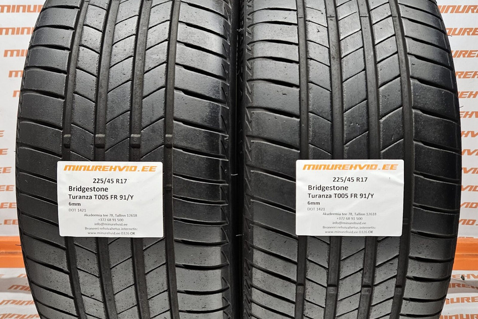 Kasutatud suverehv 225/45R17 Bridgestone Turanza T005 FR 91/Y 1421