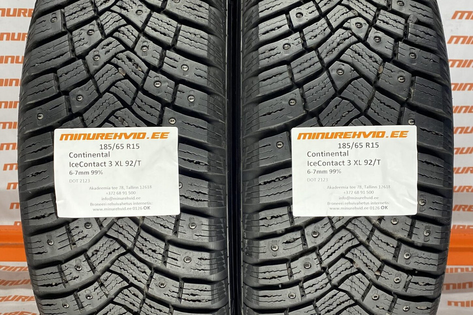 Used studded tire 185/65R15 Continental IceContact 3 XL 92/T
