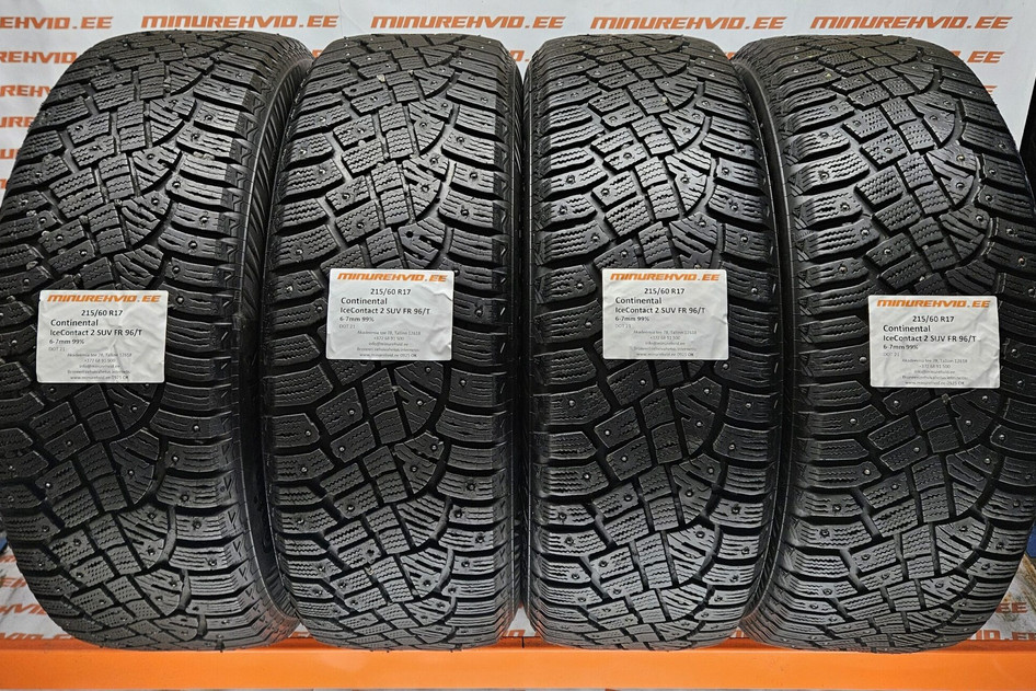 Used studded tire 215/60R17 Continental IceContact 2 SUV FR 96/T/