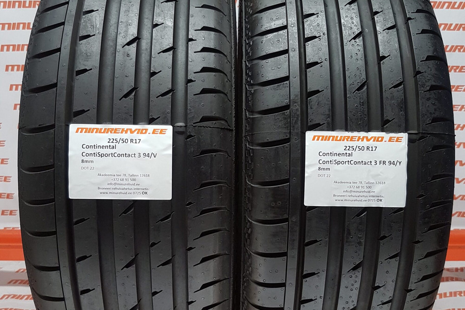 Kasutatud suverehv 225/50R17 Continental ContiSportContact 3 94/V/Y FR/0