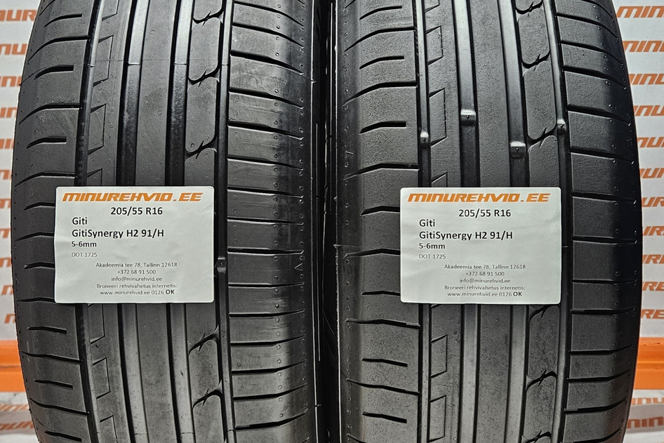 Подержанный летняя шина 205/55R16 Giti GitiSynergy H2 91/H