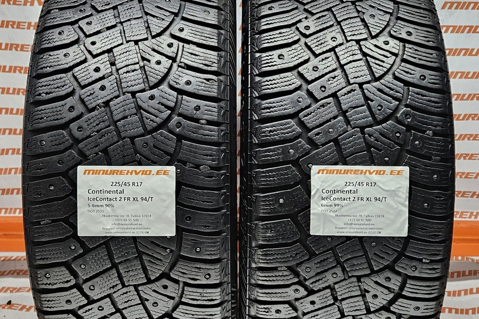 Kasutatud naastrehv 225/45R17 Continental IceContact 2 FR XL 94/T