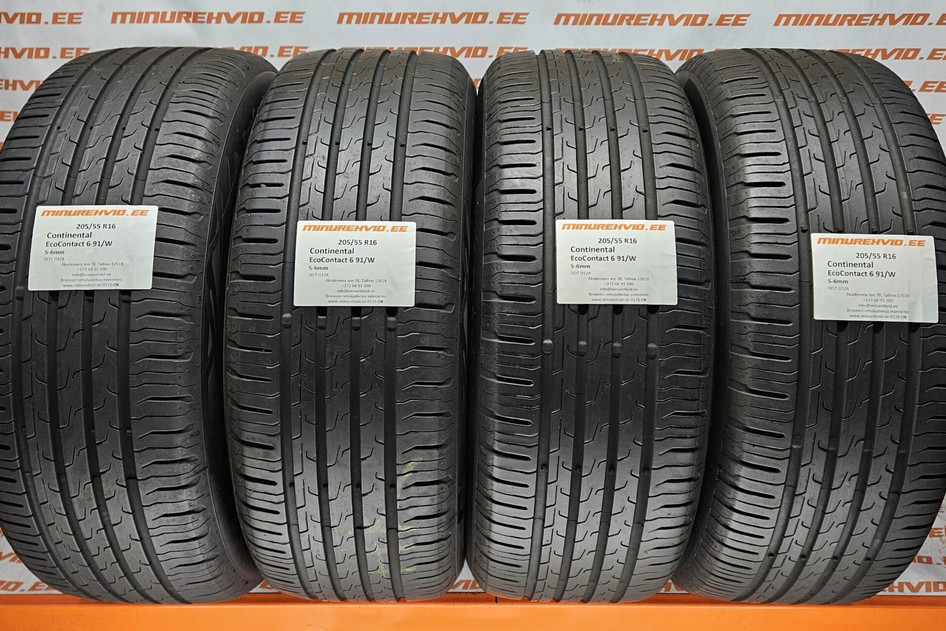 Used summer tire 205/55R16 Continental EcoContact 6 91/W 0124