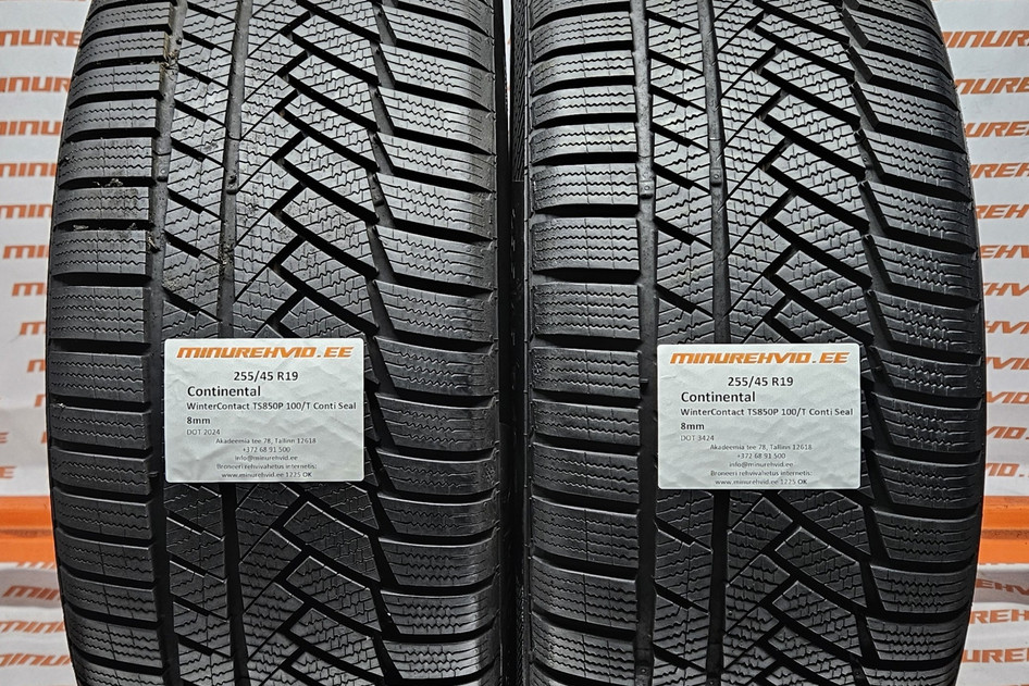 Used studless winter tire 255/45R19 Continental WinterContact TS850P 100/T Conti Seal