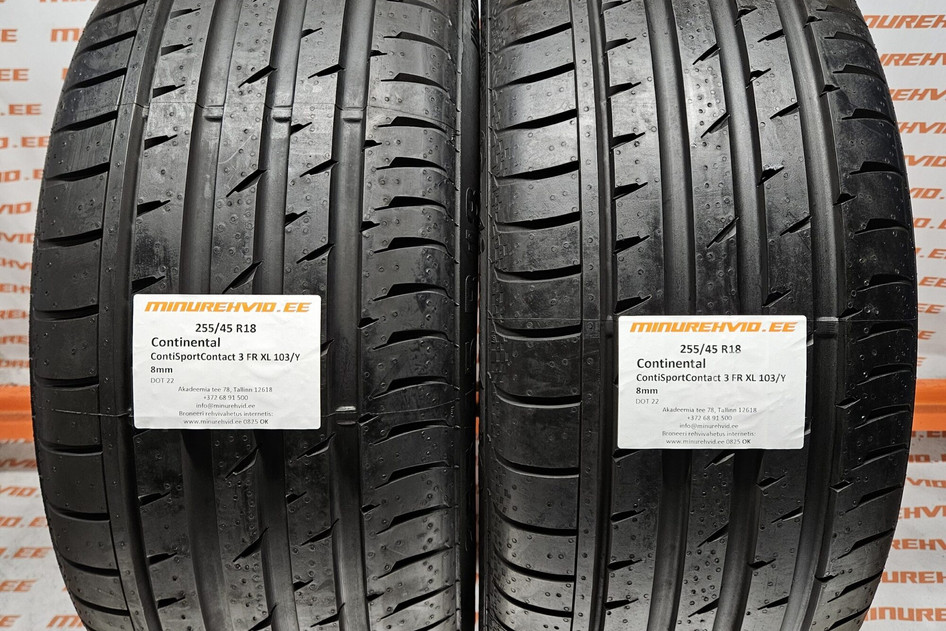 Kasutatud suverehv 255/45R18 Continental ContiSportContact 3 FR XL 103/Y