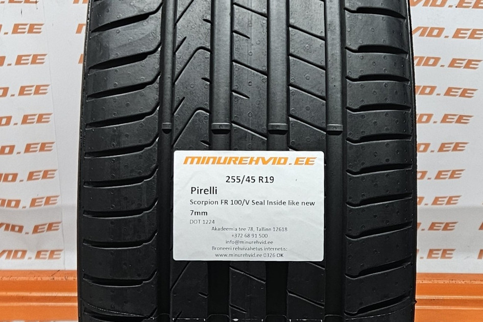 Lietots summer tire 255/45R19 Pirelli Scorpion FR 100/V Seal Inside like new 1224
