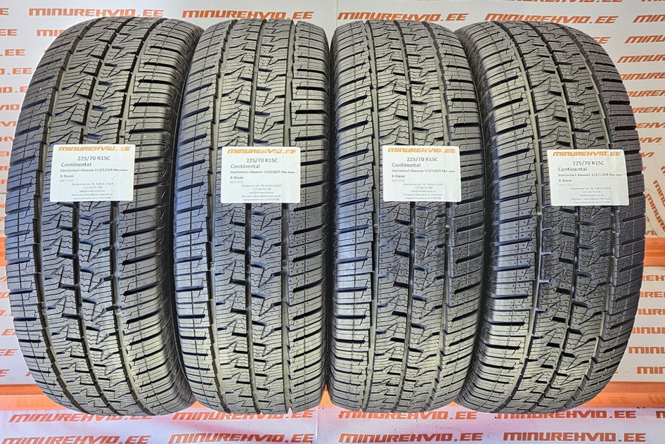 Used studless winter tire 225/70R15 Continental VanContact 4Season 112/110/R like new