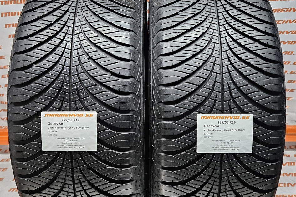 Used studless winter tire 255/55R19 GoodYear Vector 4Seasons GEN-2 SUV 107/V