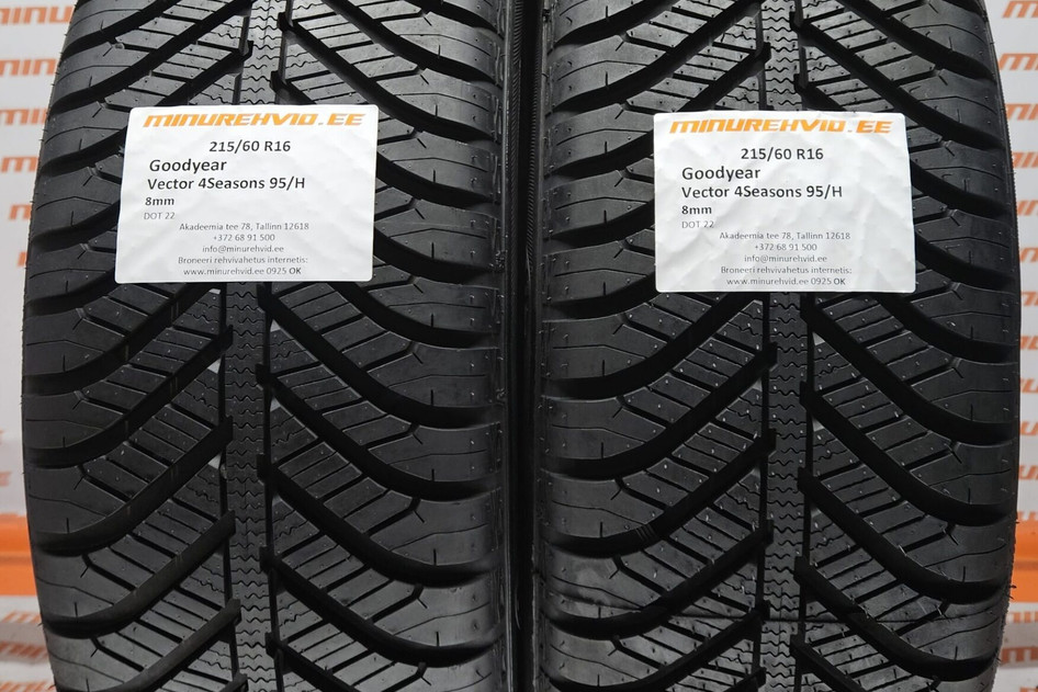 Used studless winter tire 215/60R16 GoodYear Vector 4Seasons 95/H