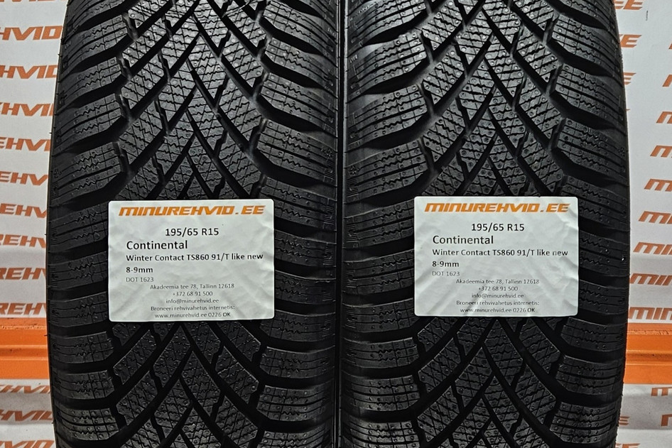 Kasutatud lamellrehv 195/65R15 Continental WinterContact TS860 91/T like new