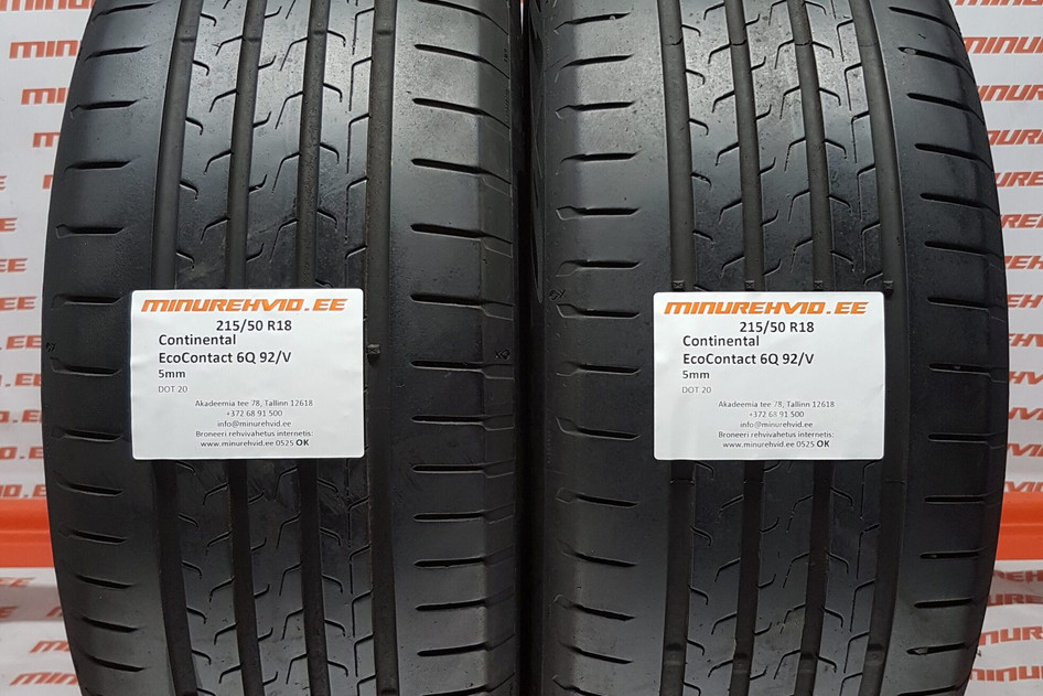 Used summer tire 215/50R18 Continental EcoContact 6Q 92/V