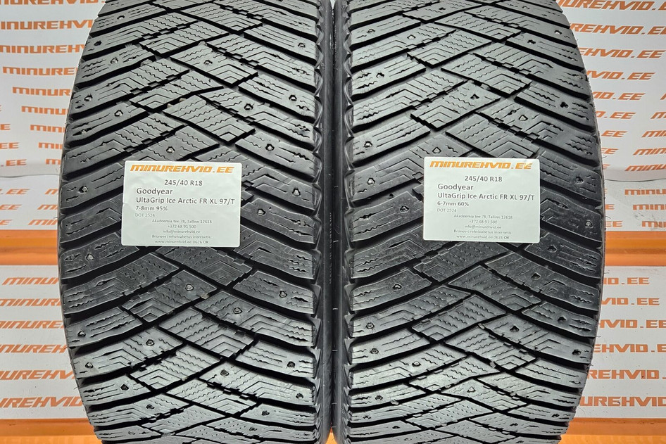 Used studded tire 245/40R18 GoodYear UltaGrip Ice Arctic FR XL 97/T