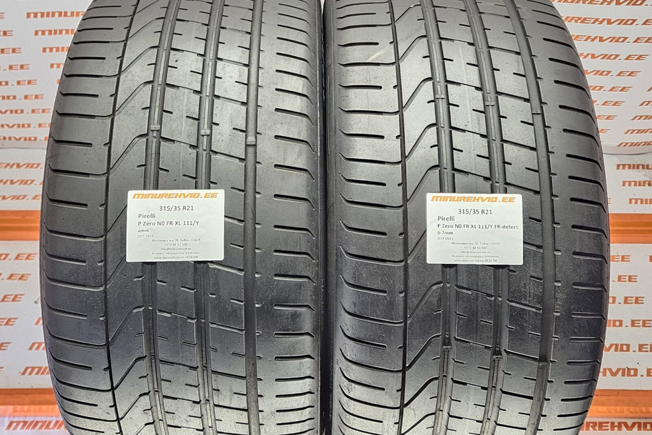 Kasutatud suverehv 315/35R21 Pirelli P Zero N0 FR XL 111/Y 1xFR-defect