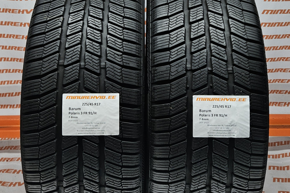 Used studless winter tire 225/45R17 Barum Polaris 3 FR 91/H