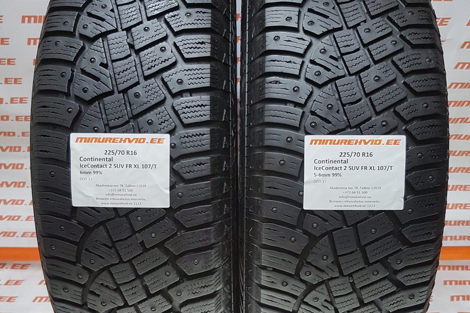 Used studded tire 225/70R16 Continental IceContact 2 SUV FR XL 107/T