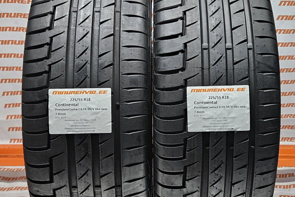 Lietots summer tire 225/55R18 Continental PremiumContact 6 FR 98/V like new