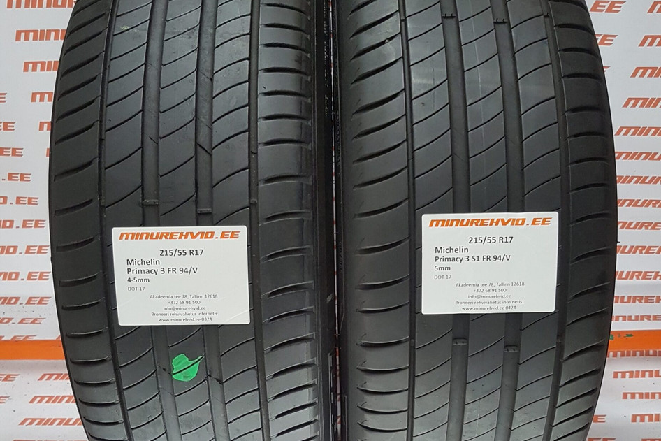 Kasutatud suverehv 215/55R17 Michelin Primacy 3 FR 94/V