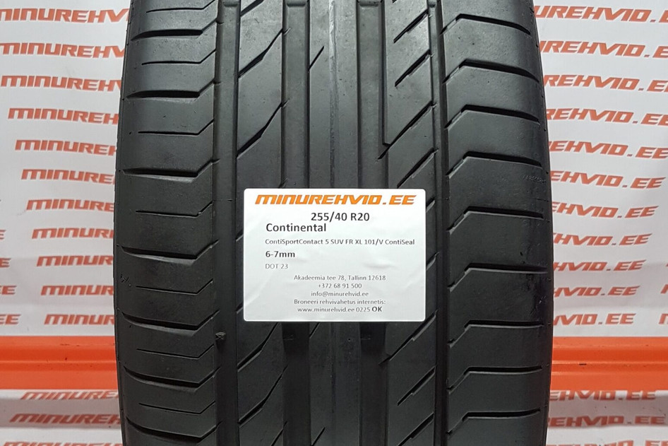 Used summer tire 255/40R20 Continental ContiSportContact 5 SUV FR XL 101/V ContiSeal