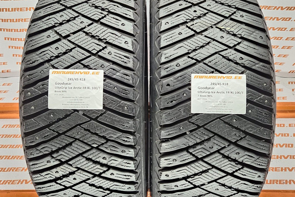 Used studded tire 245/45R18 GoodYear UltaGrip Ice Arctic FR XL 100/T