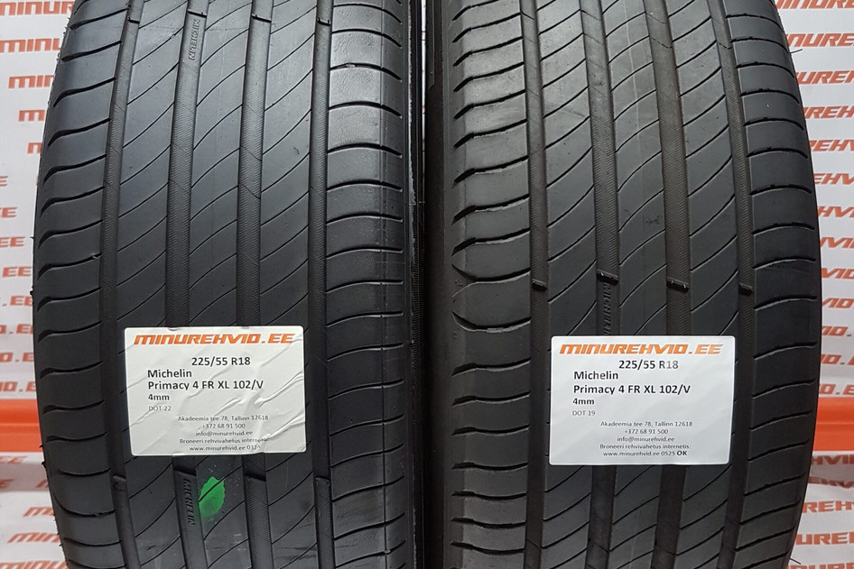 Used summer tire 225/55R18 Michelin Primacy 4 FR XL 102/V.