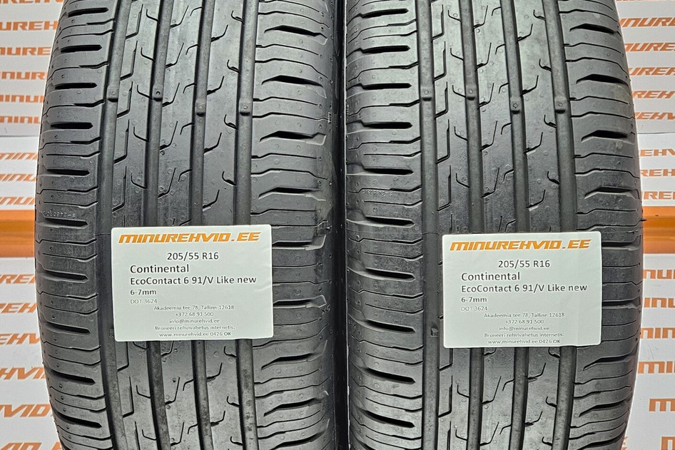 Kasutatud suverehv 205/55R16 Continental EcoContact 6 91/V Like new 3624