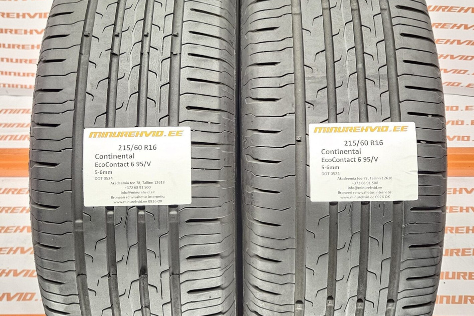 Подержанный летняя шина 215/60R16 Continental EcoContact 6 95/V 0524