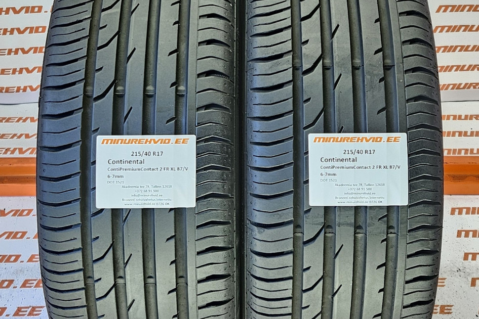 Подержанный летняя шина 215/40R17 Continental ContiPremiumContact 2 FR XL 87/V