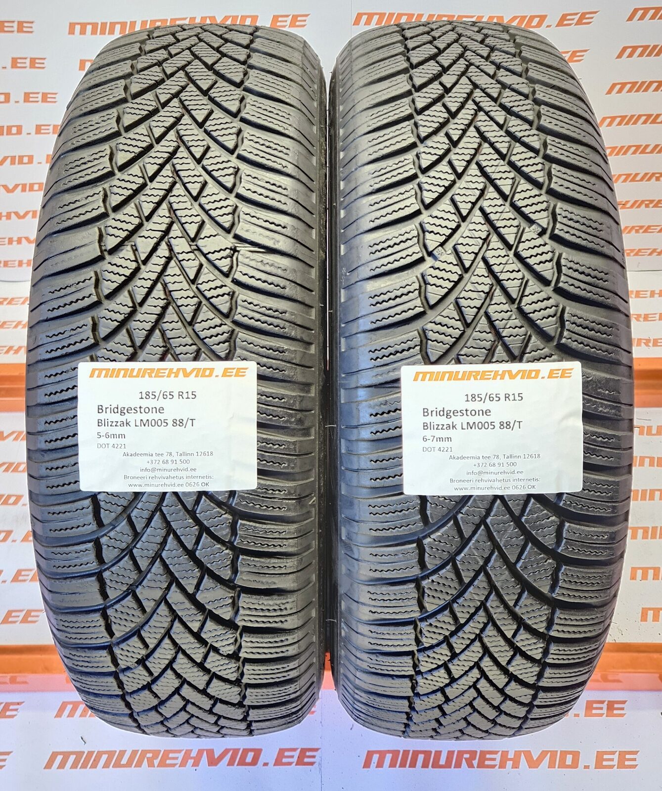 Подержанный нешипованная шина 185/65R15 Bridgestone Blizzak LM005 88/T