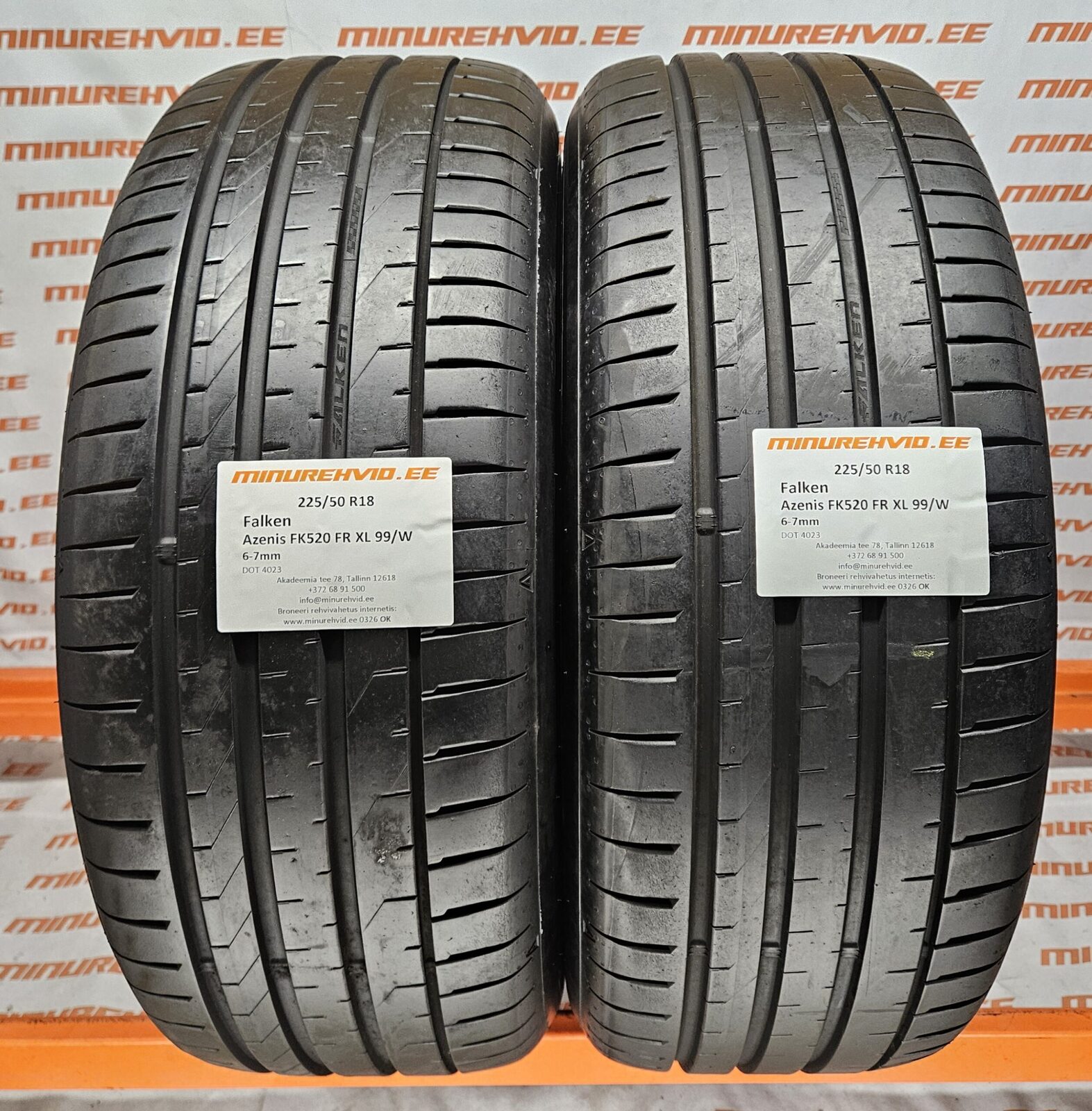 Used summer tire 225/50R18 Falken Azenis FK520 FR XL 99/W