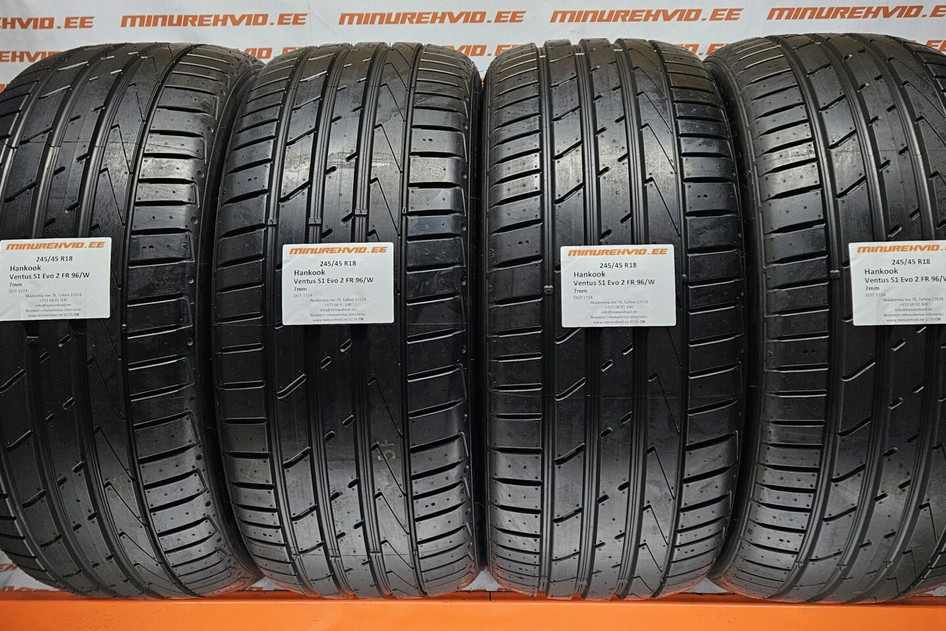 Used summer tire 245/45R18 Hankook Ventus S1 Evo 2 FR 96/W