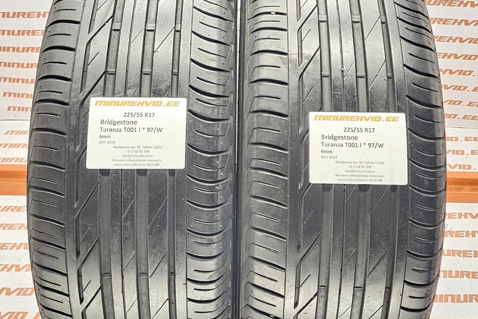 Kasutatud suverehv 225/55R17 Bridgestone Turanza T001 I * 97/W