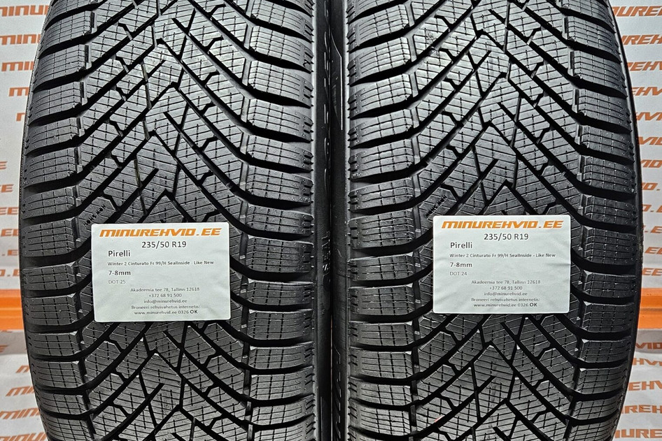 Used studless winter tire 235/50R19 Pirelli Winter 2 Cinturato FR 99/H Seal Inside - Like New