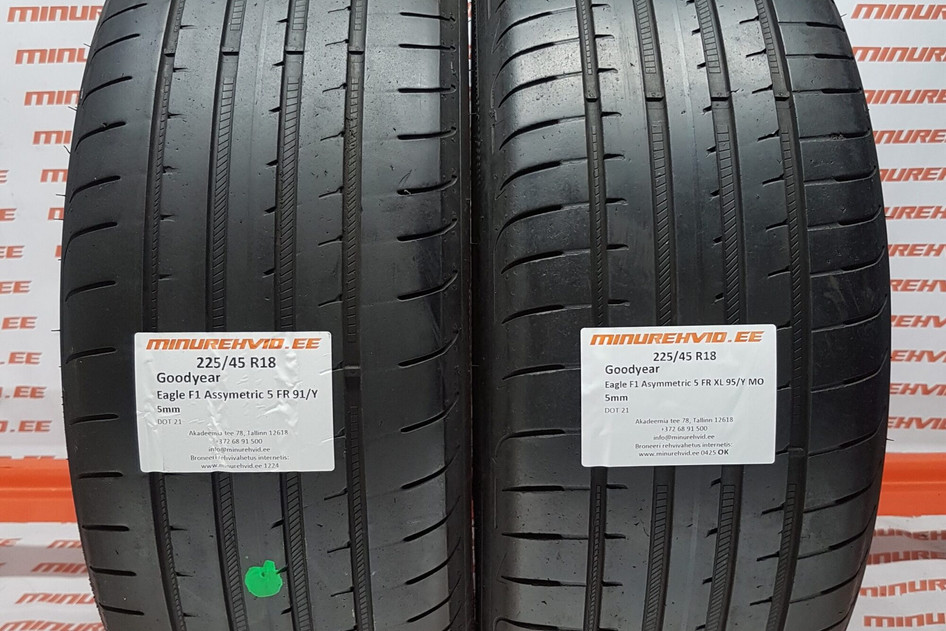 Used summer tire 225/45R18 GoodYear Eagle F1 Asymmetric 5 FR 91/95/Y