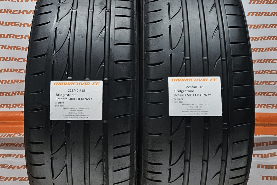 Used summer tire 225/40R18 Bridgestone Potenza S001 FR XL 92/Y